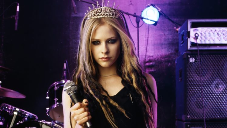 avril, Lavigne, Pop, Pop punk, Pop rock, Microphone HD Wallpaper Desktop Background