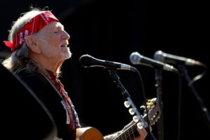 willie, Nelson, Country, Microphone, Concert, Guitar