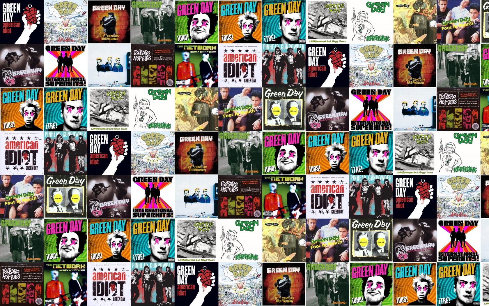 collage, Tile, Tiles, Music, Green, Day, Punk, Pop punk Wallpapers HD /  Desktop and Mobile Backgrounds