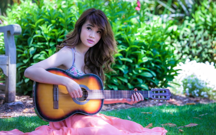 music, Guitar, Girl, Asian, Mood Wallpapers HD / Desktop and Mobile  Backgrounds