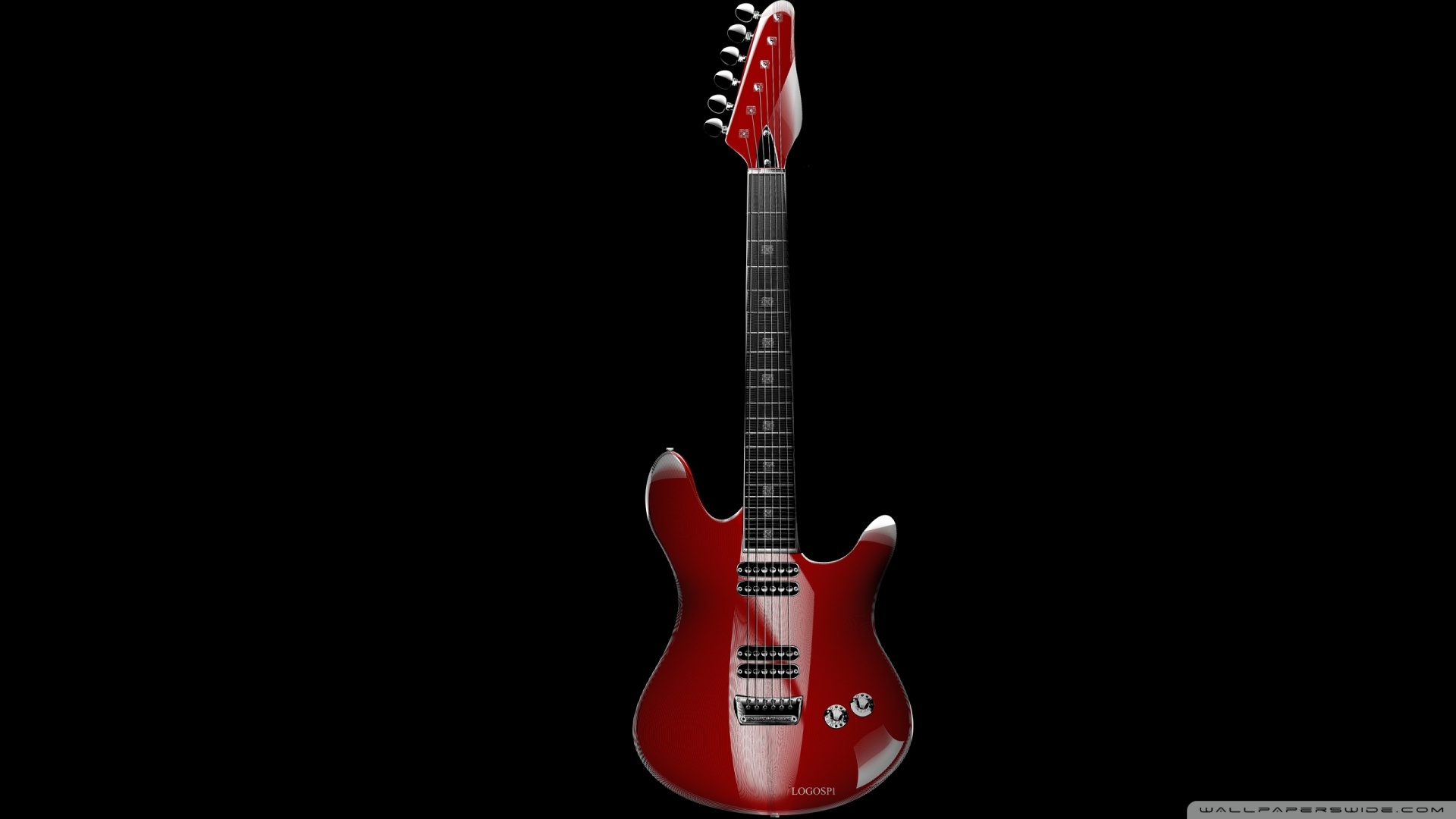 red, Guitar Wallpaper