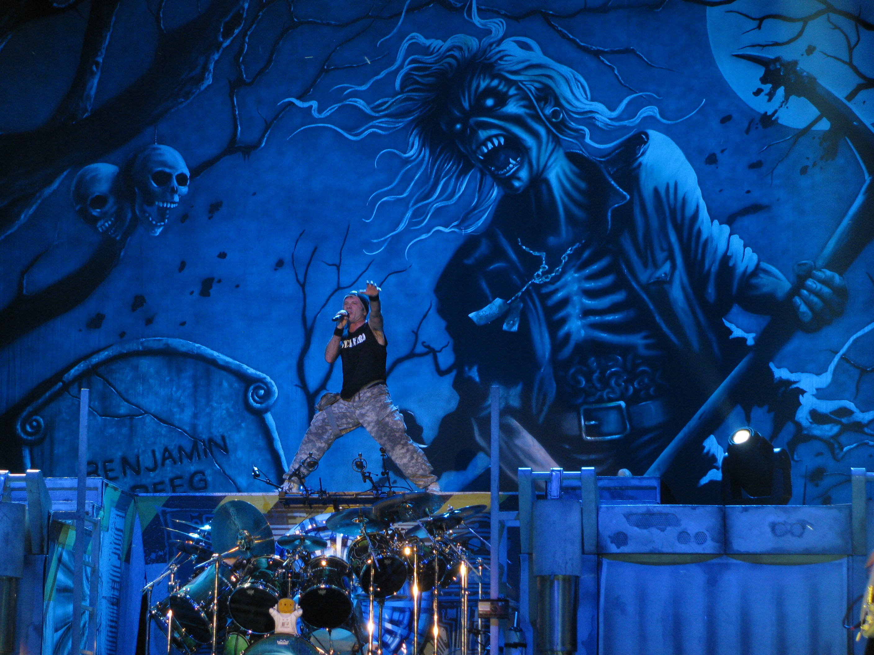 iron, Maiden, Heavy, Metal, Concert, Drums Wallpaper