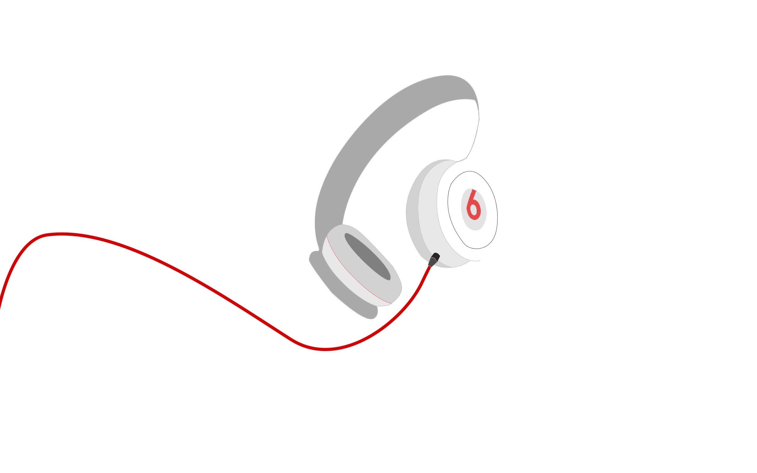 minimalistic, White, Beats, By, Dr Wallpaper