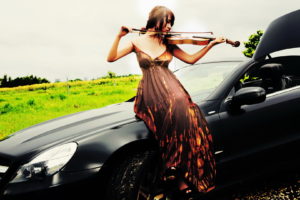 girl, Music, Violin