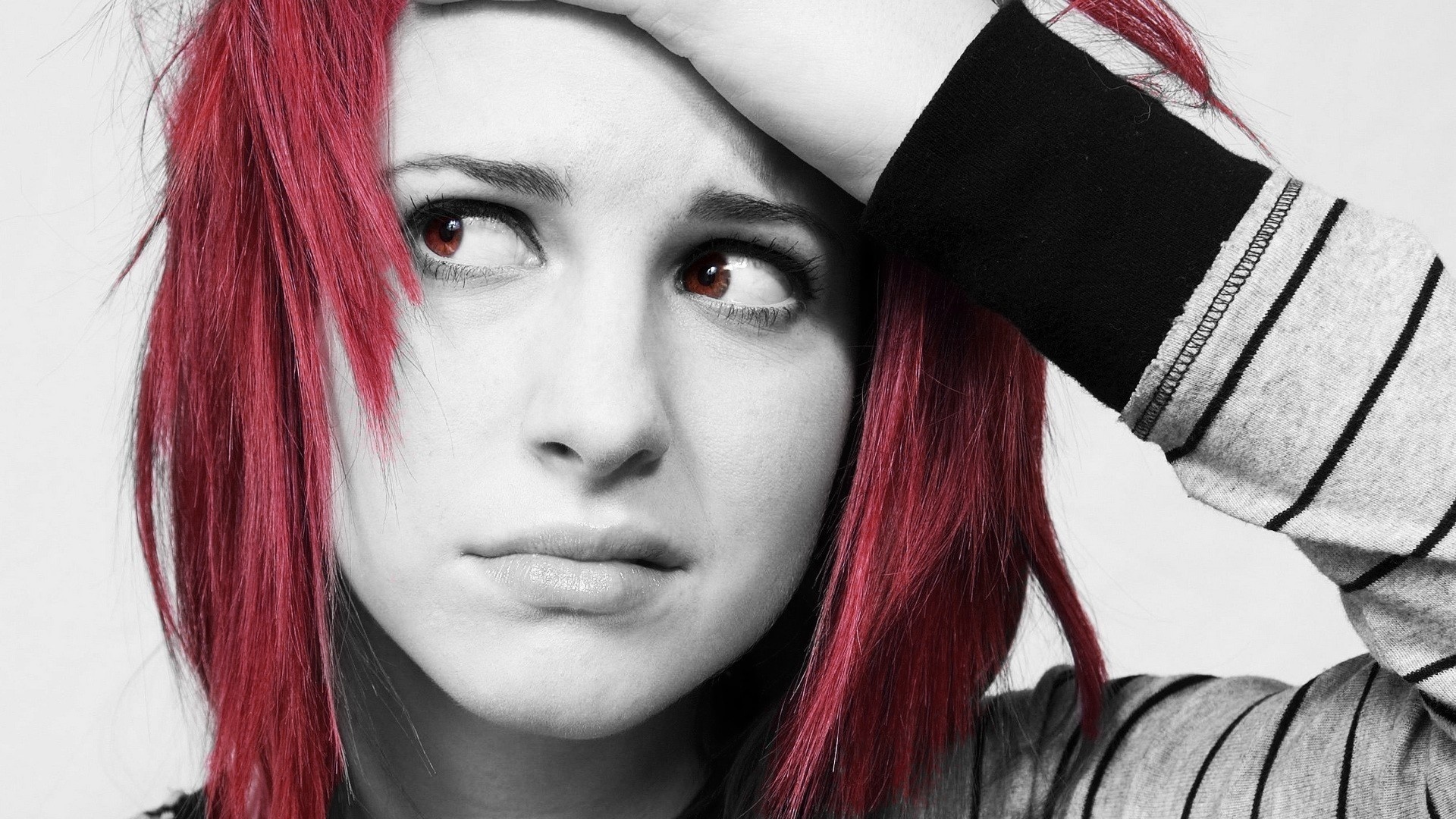 paramore, Hayley, Williams, Hair, Red, Scene Wallpaper
