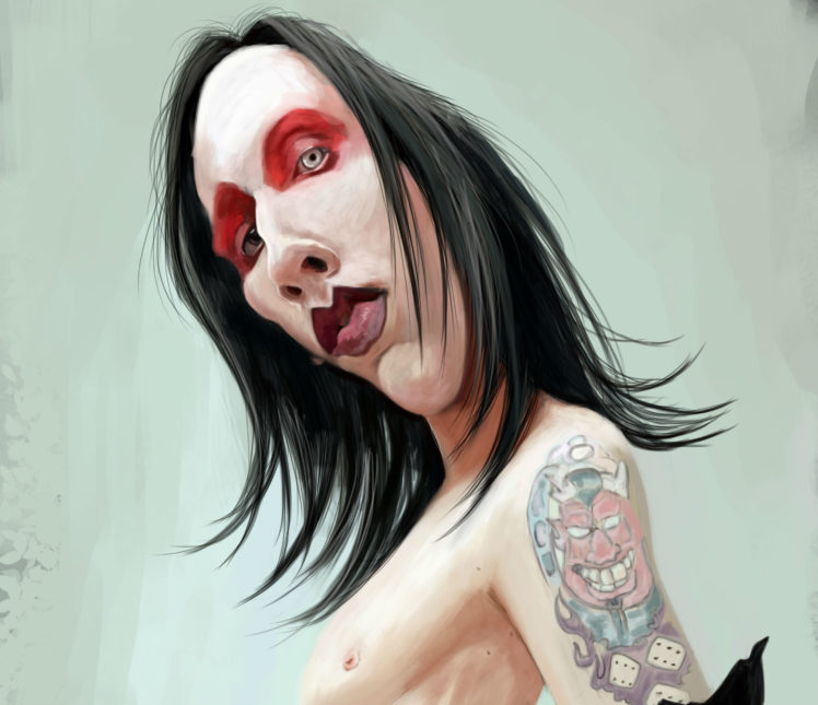 marilyn, Manson, Industrial, Metal, Rock, Heavy, Shock, Gothic, Glam, Fw HD Wallpaper Desktop Background