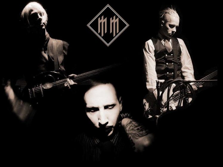 marilyn, Manson, Industrial, Metal, Rock, Heavy, Shock, Gothic, Glam, Poster HD Wallpaper Desktop Background
