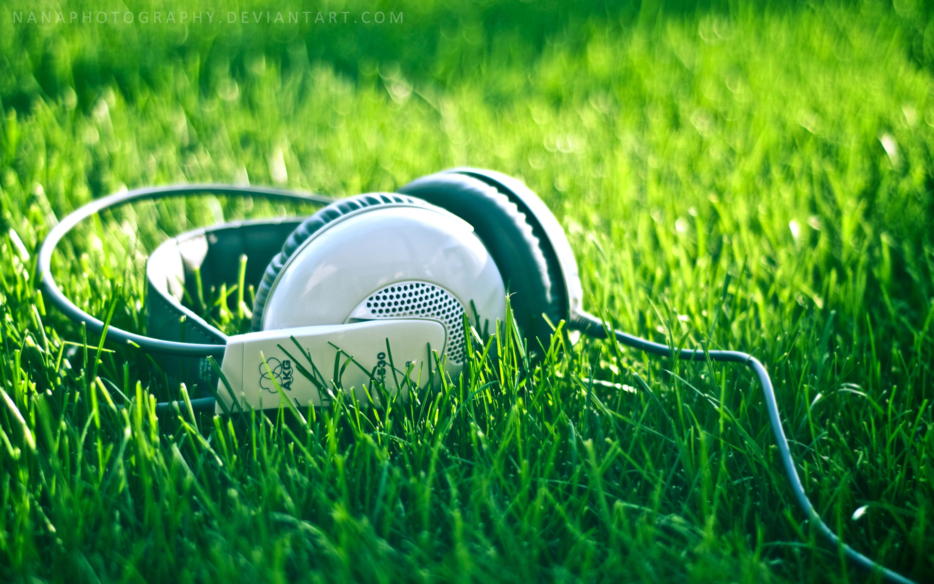 headphones, Nature, Music, Grass, Akg, Acoustics Wallpaper