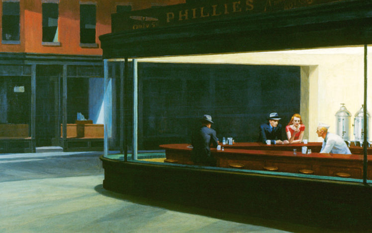 edward, Hopper, Nighthawks, At, The, Diner HD Wallpaper Desktop Background