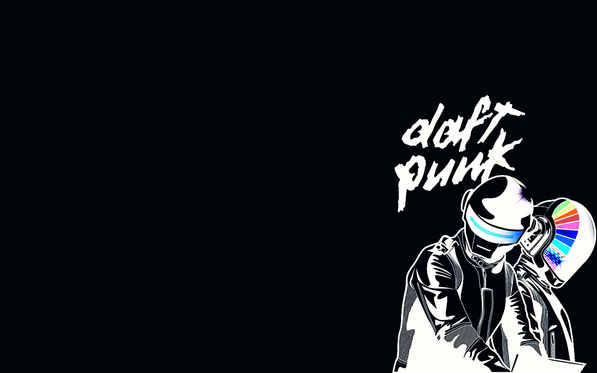daft, Punk, Black, Background Wallpaper
