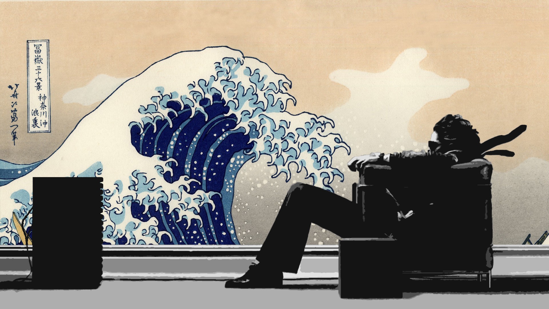 music, Waves, Men, Japanese, Chairs, Artwork, Maxell, The, Great, Wave, Off, Kanagawa Wallpaper