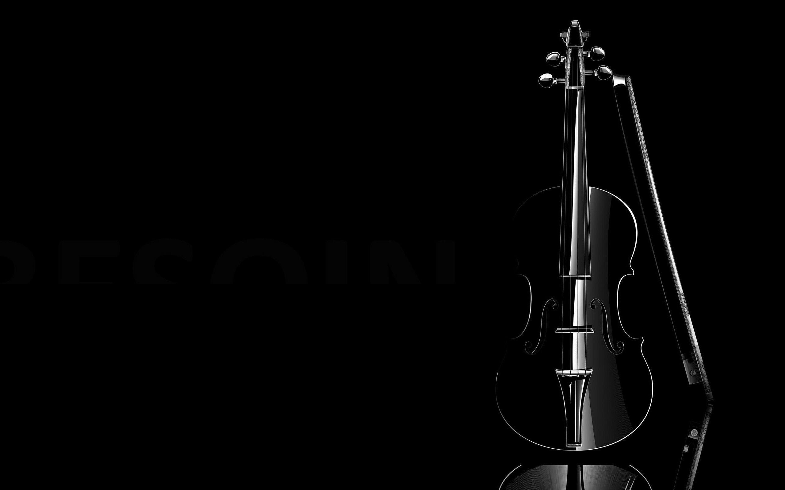 black, Violins Wallpaper