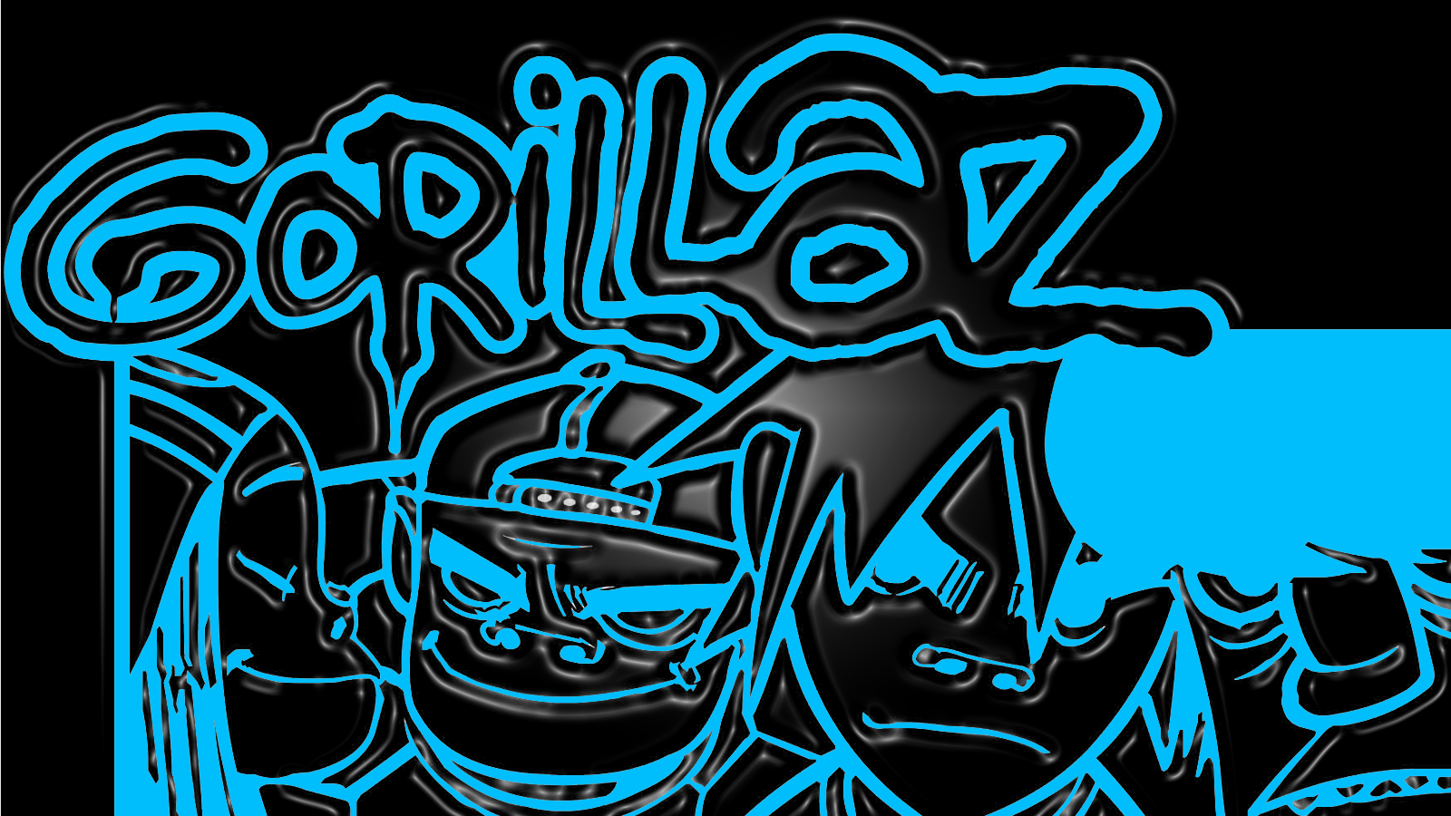 gorillaz, Cartoon Wallpaper