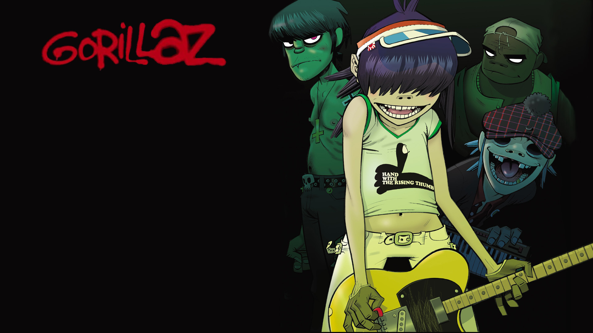 gorillaz, Cartoon Wallpaper