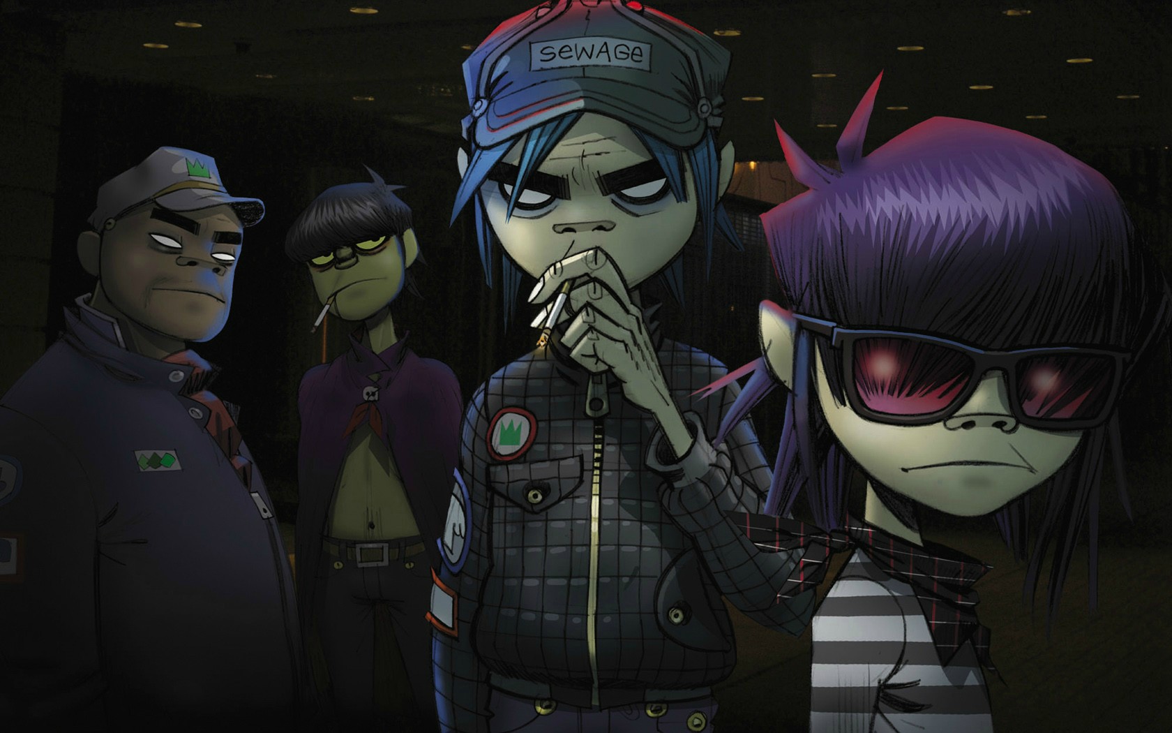 gorillaz, Cartoon Wallpaper