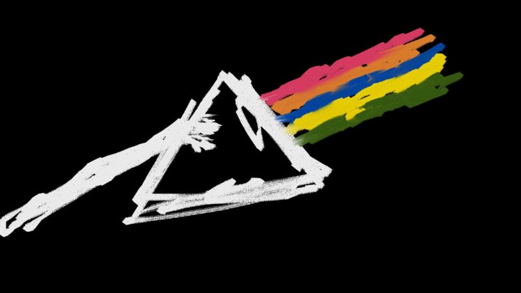 pink, Floyd, Dark, Side, Of, The, Moon, Black, Triangle, Drawing HD Wallpaper Desktop Background