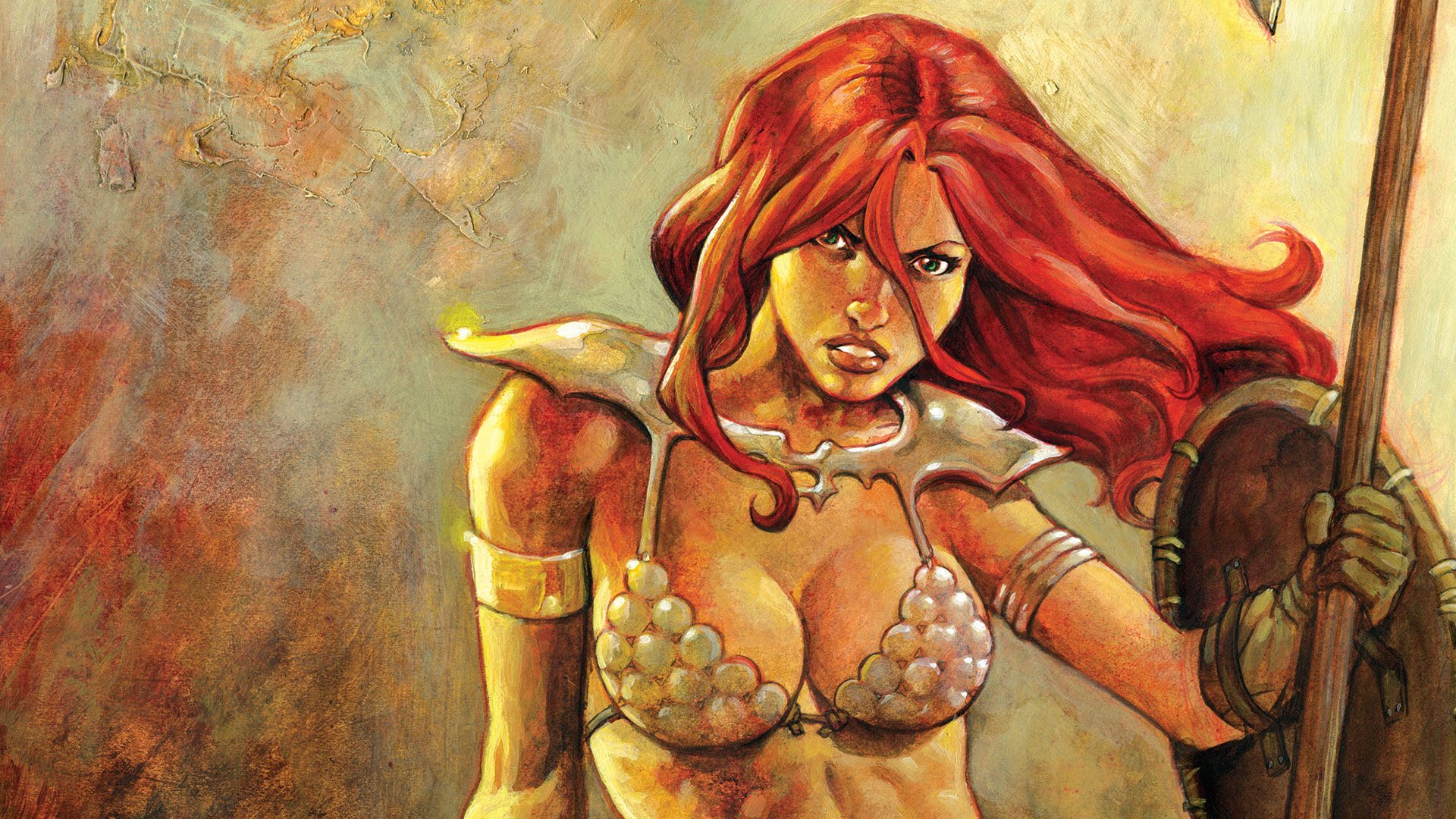 red, Sonja, Comic, Character, Hero, Sword, Bow, Beaury, Redhead, Sweet Wallpaper