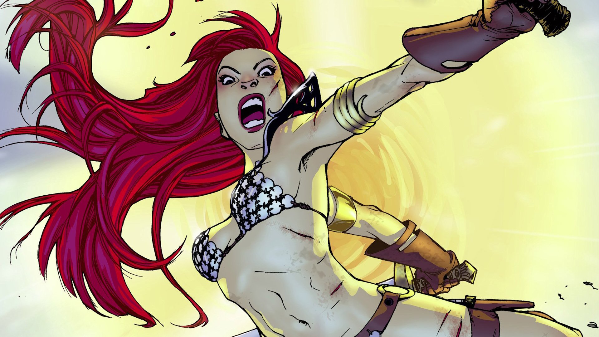 red, Sonja, Comic, Character, Hero, Sword, Bow, Beaury, Redhead, Sweet Wallpaper