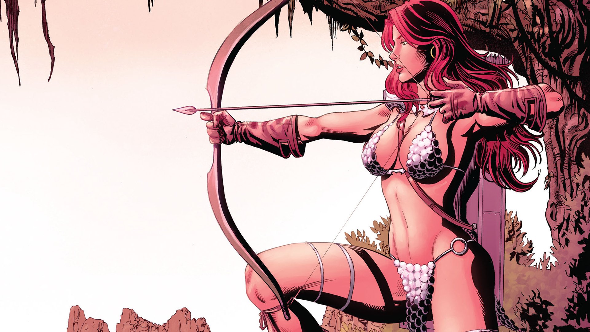 red, Sonja, Comic, Character, Hero, Sword, Bow, Beaury, Redhead, Sweet Wallpaper