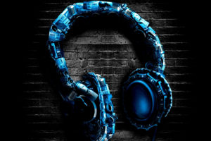 headphones, Stereo, Blue