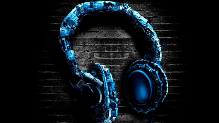headphones, Stereo, Blue HD Wallpaper Desktop Background