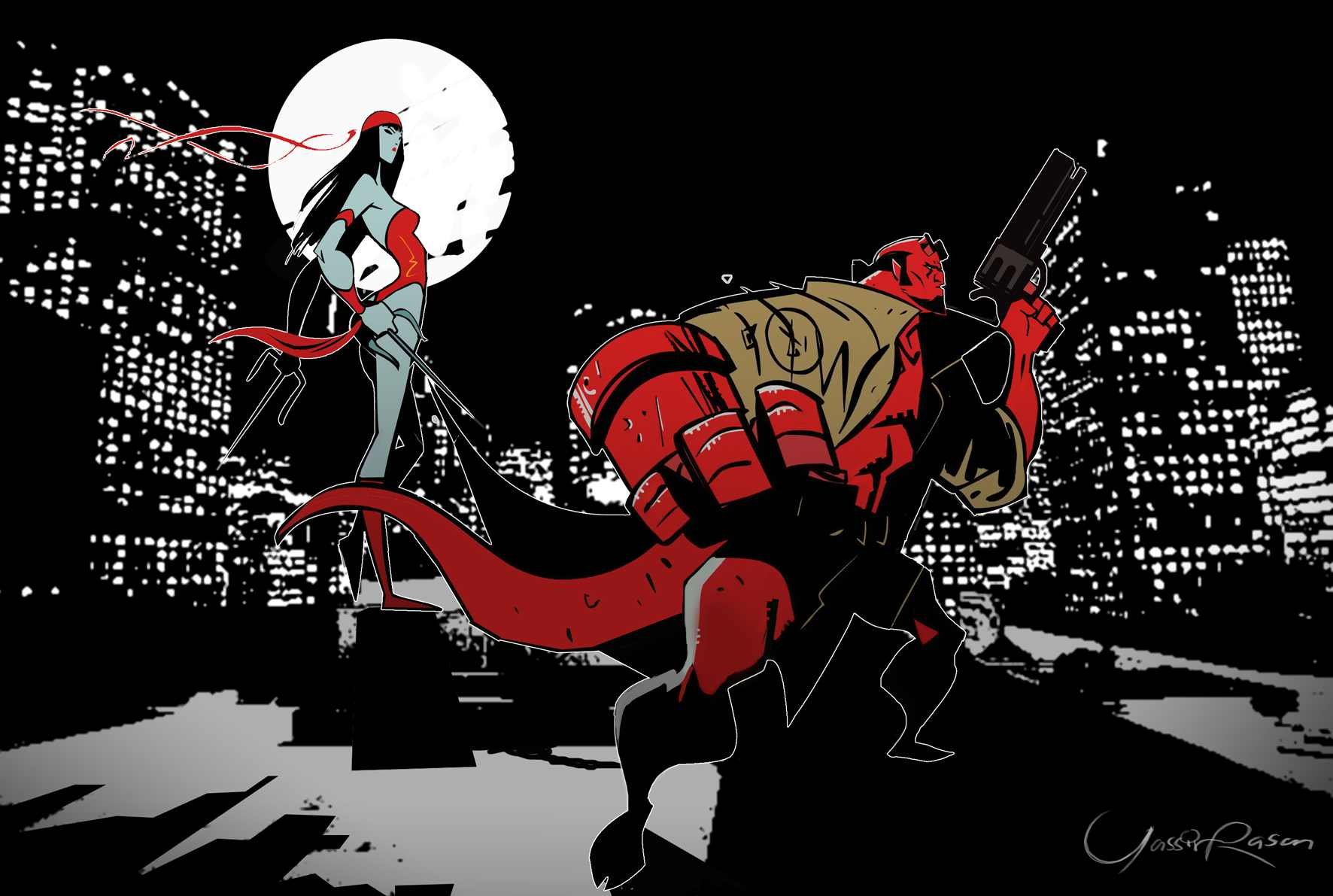 hellboy, Action, Fantasy, Comics, Superhero, Demon, Monster, Sci fi, Hell Wallpaper