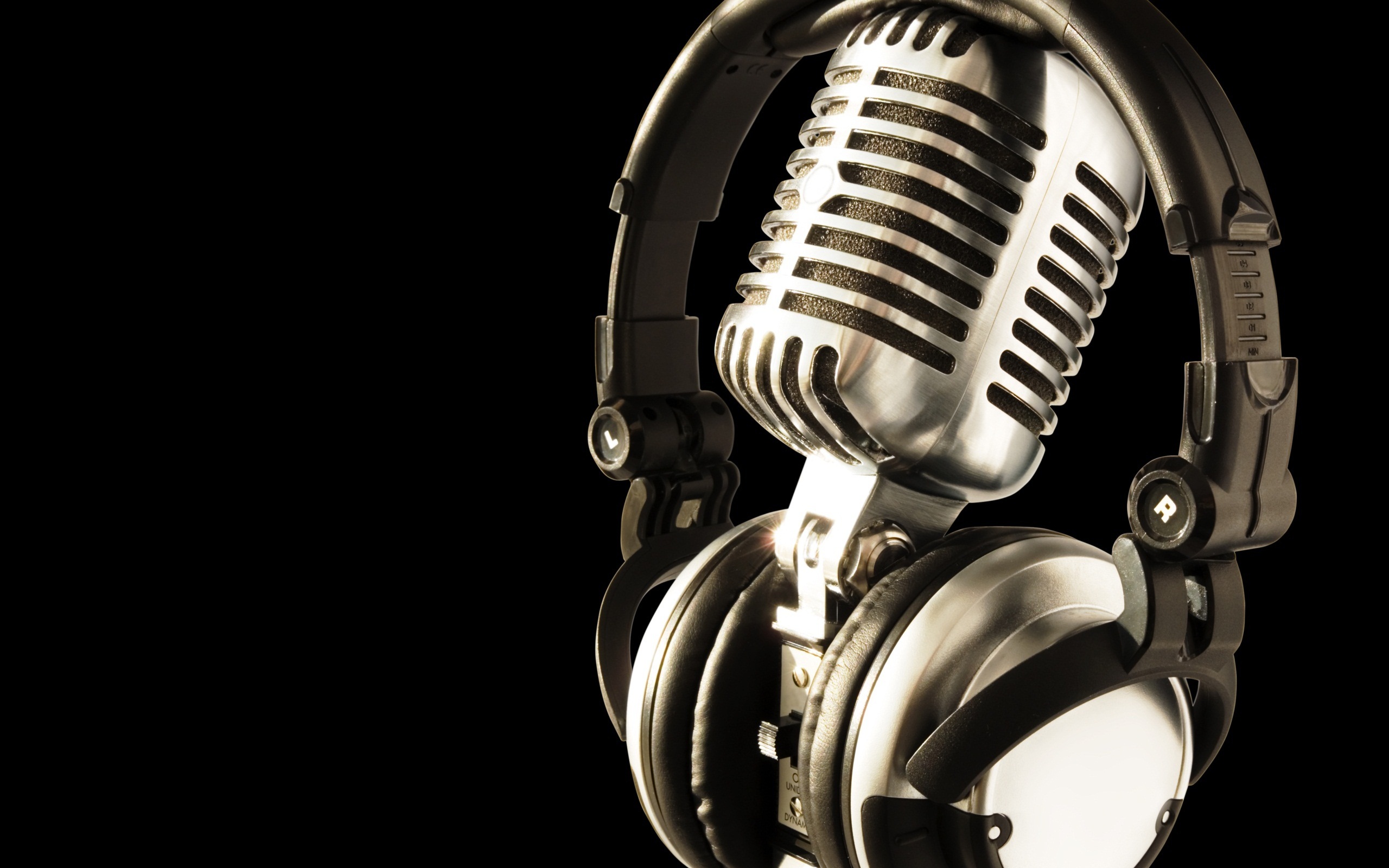 microphone, Headphones Wallpaper