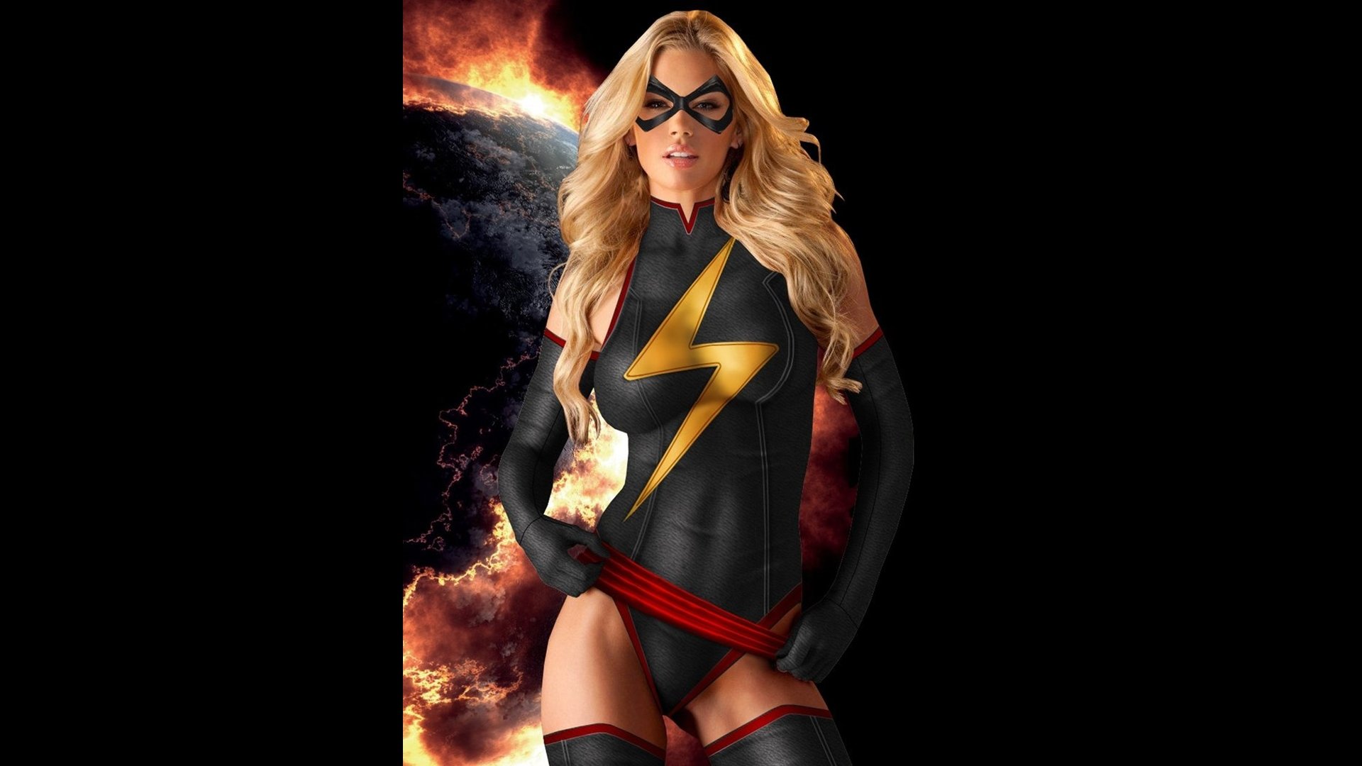 ms marvel, Marvel, Superhero, Sexy, Babe, Cosplay, Fetish Wallpapers HD / D...
