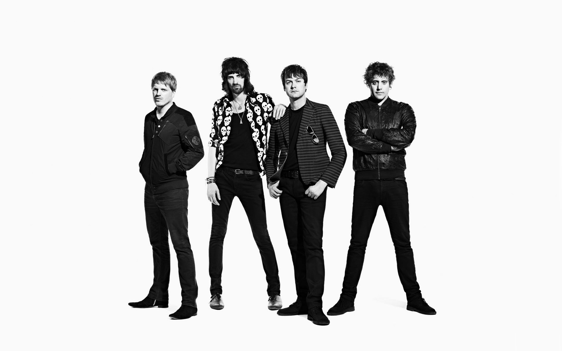 men, Grayscale, British, Music, Bands, White, Background, Kasabian, Tom, Meighan Wallpaper