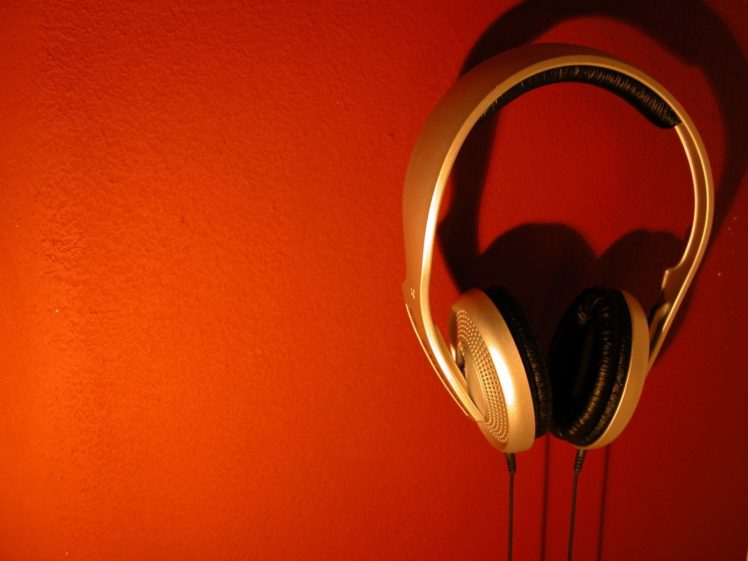 headphones, Red, Digital, Art, Renders HD Wallpaper Desktop Background