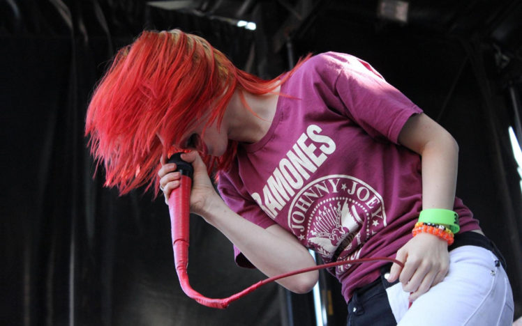 hayley, Williams, Paramore, Music, Redheads, Celebrity, Microphones HD Wallpaper Desktop Background