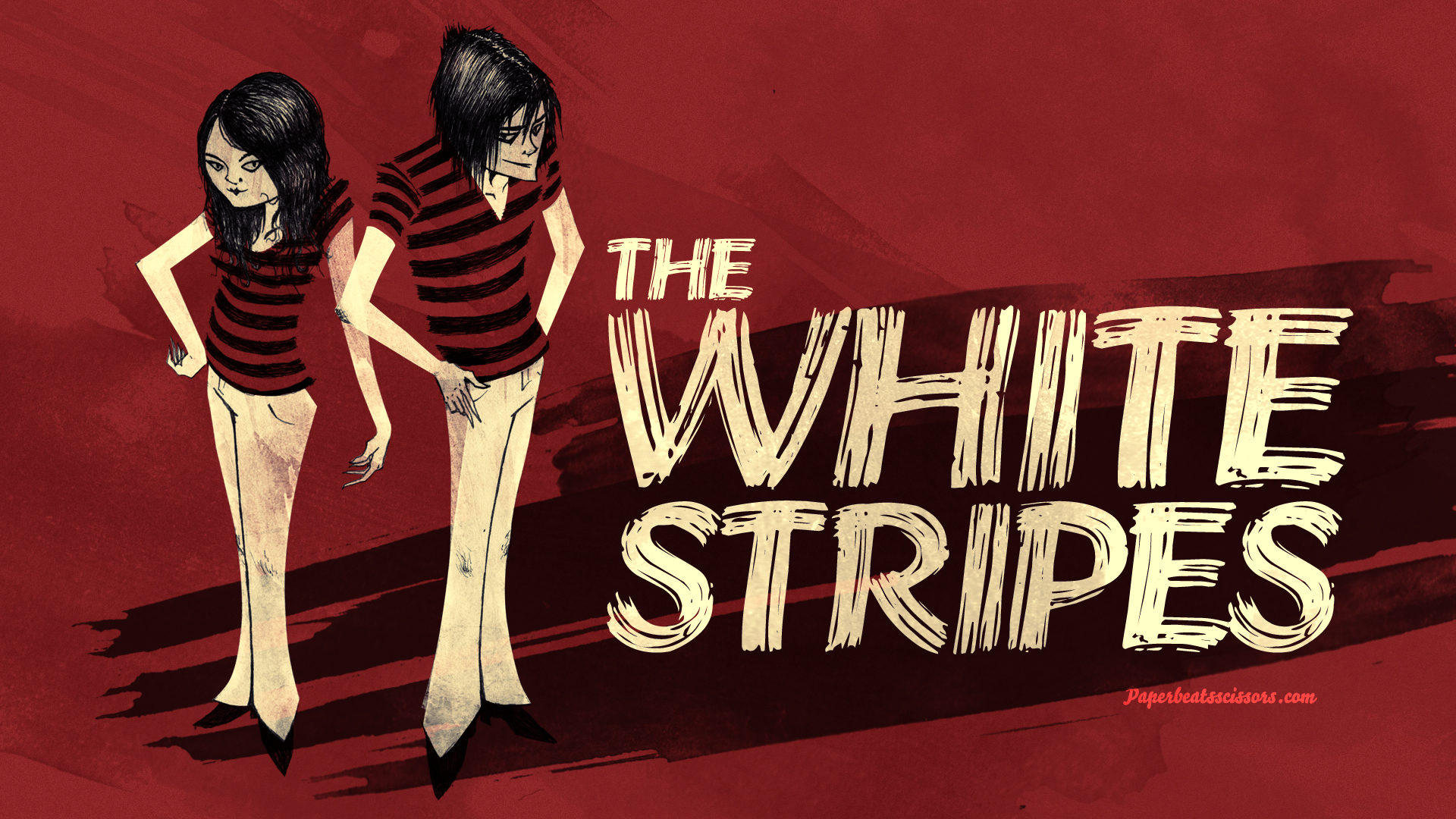 the, White, Stripes, Red, Drawing Wallpaper