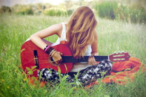 girl, Guitar, Music