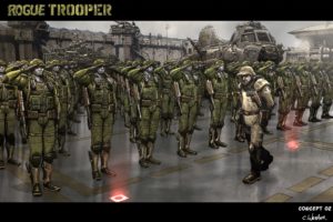 rogue, Trooper, Comics, Sci fi, Fantasy, Action, Shooter, Futuristic, Warrior, Armor, 1rtroop, Apocalyptic, Poster