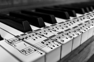 music, Piano, Monochrome