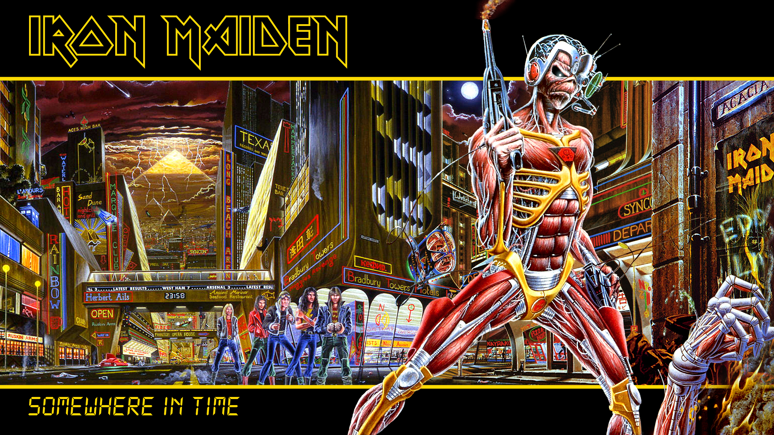 iron, Maiden, Eddie, Futuristic, Sci fi, Sci, Heavy, Metal Wallpaper