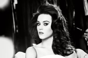 katy, Perry, Brunette, Face, B w