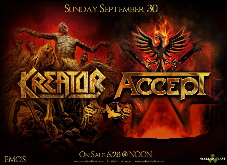 kreator, Accept, Thrash, Metal, Heavy, Hard, Rock, Poster, Posters, Concert, Concerts HD Wallpaper Desktop Background