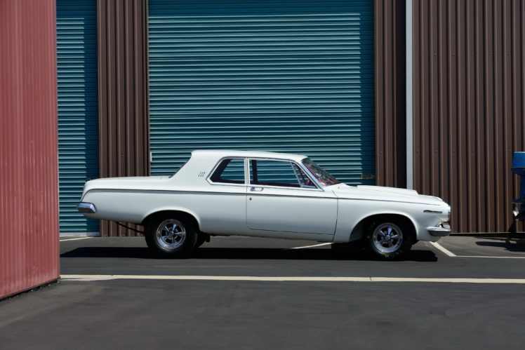 1963, Dodge, 330, 2 door, Sedan, Factory, Lightweight, Cars, Classic HD Wallpaper Desktop Background