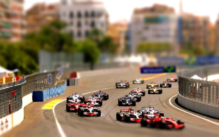 cars, Formula, One, Tiltshift HD Wallpaper Desktop Background