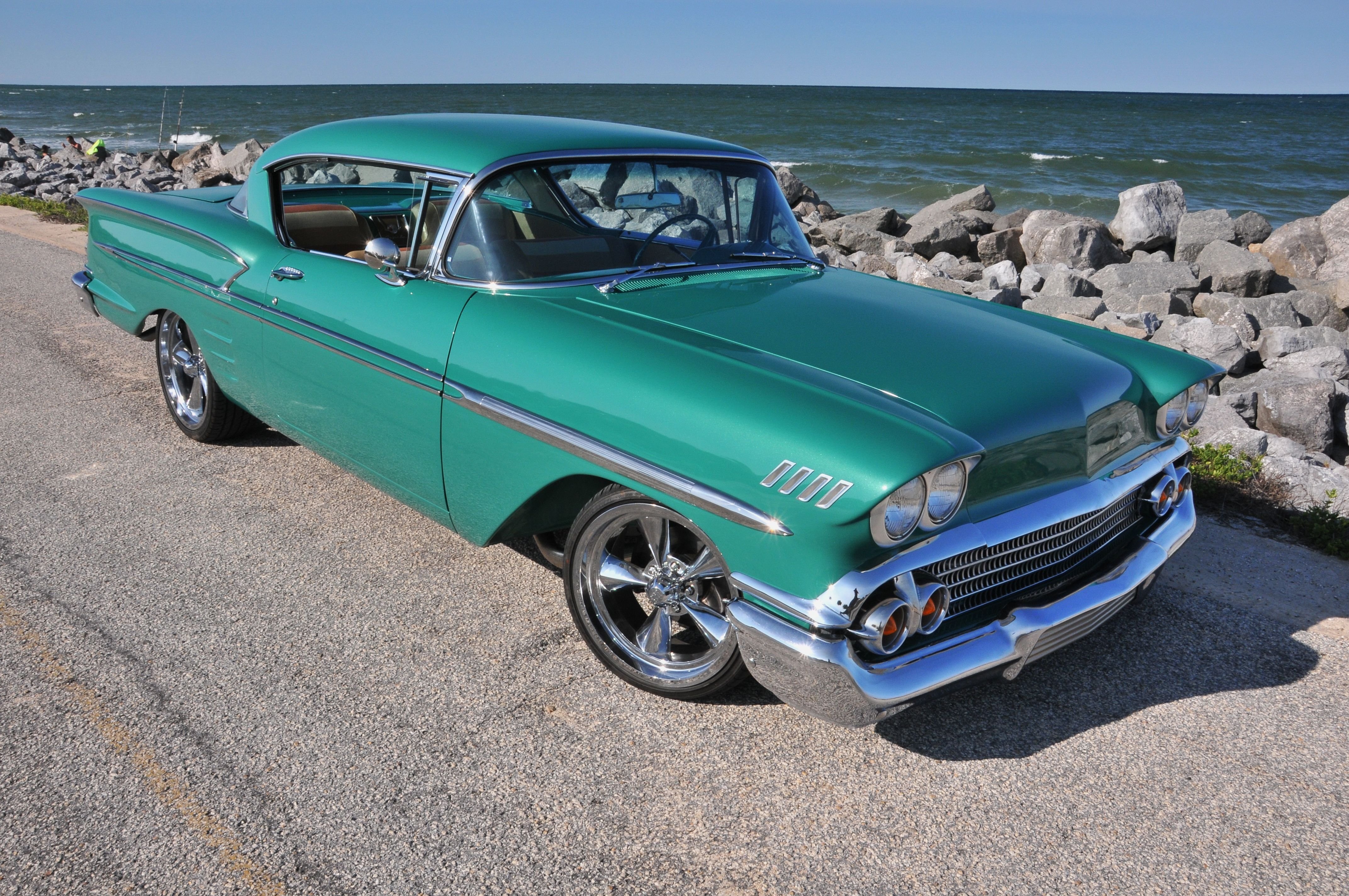 1958, Impala, Muscle, Classic, Hot, Rod, Rods, Hotrod, Custom, Chevrolet, Chevy Wallpaper