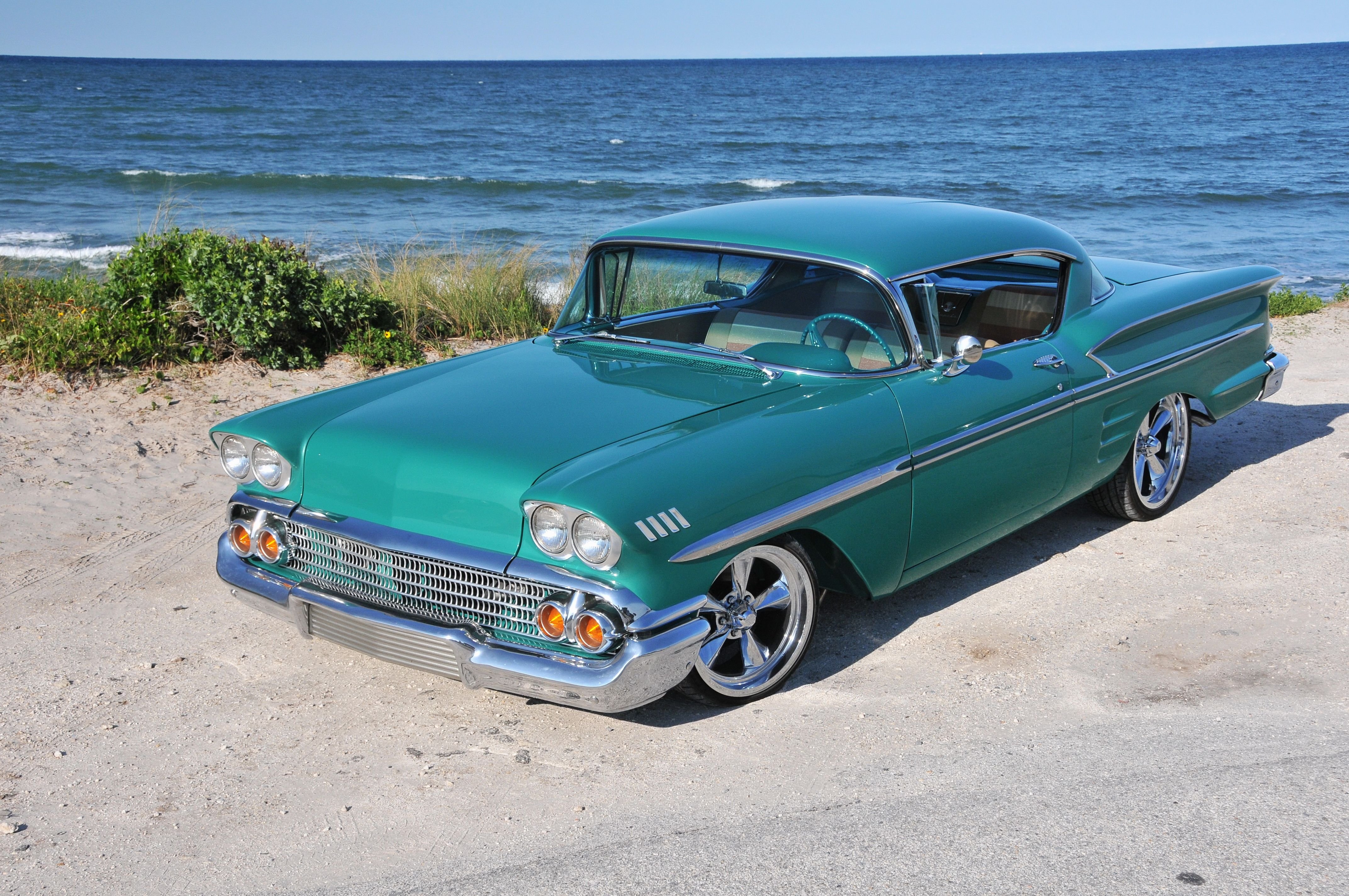 1958, Impala, Muscle, Classic, Hot, Rod, Rods, Hotrod, Custom, Chevrolet, Chevy Wallpaper