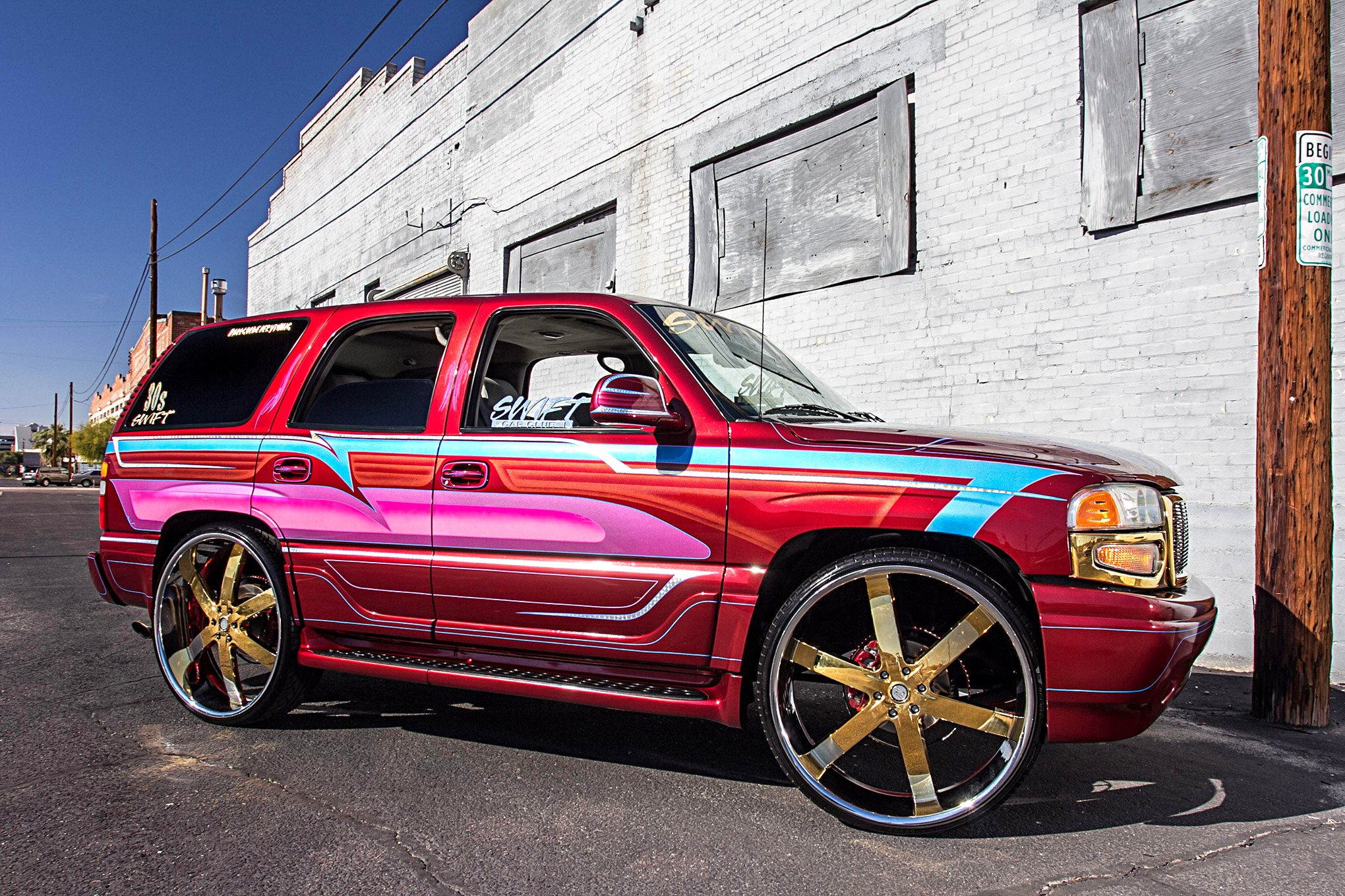 20, 02gmc, Denali, Lowrider, Tuning, Custom, Hot, Rod, Rods, Hotrod, Suv Wallpaper