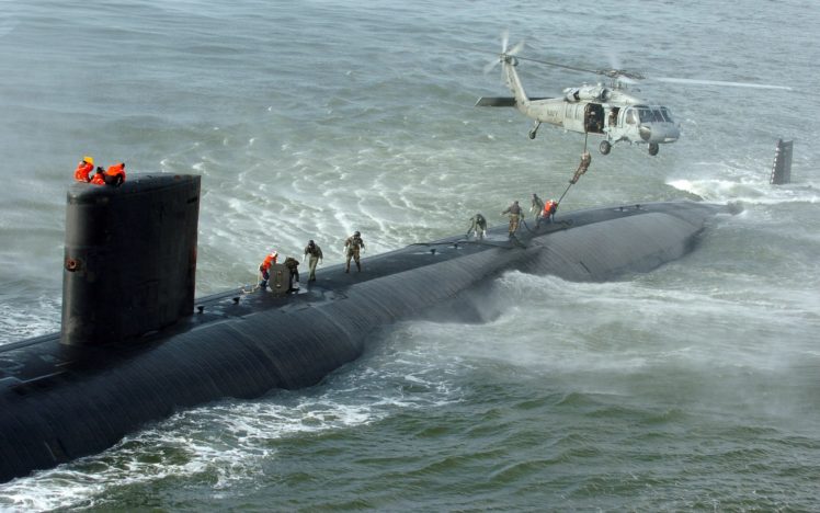 submarino, Helicoptero, Rescate, Mar HD Wallpaper Desktop Background