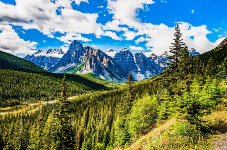 banff, National, Park, Alberta, Canada, Banff, Johnston, Canyon, Landscape HD Wallpaper Desktop Background