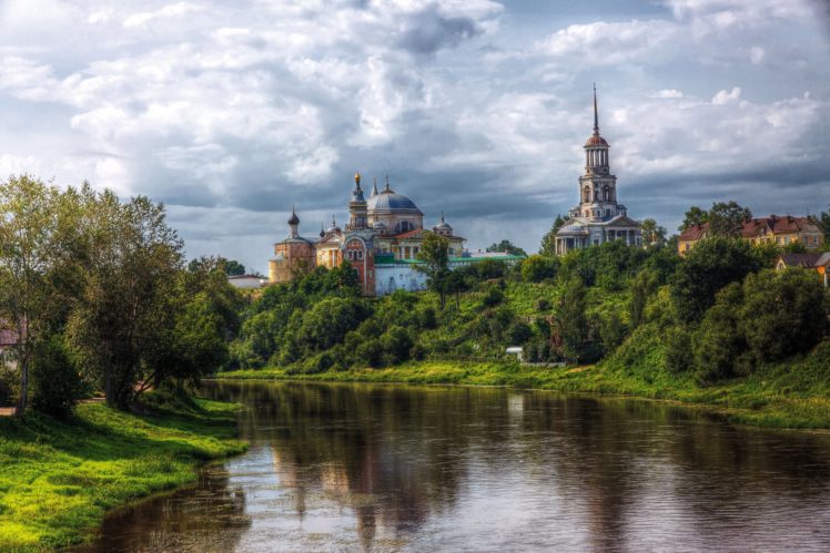 boris, And, Gleb, Cathedral, Monastery, In, Torzhok, Landscape HD Wallpaper Desktop Background