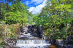 trossachs, National, Park, Scotland, Waterfall, Landscape