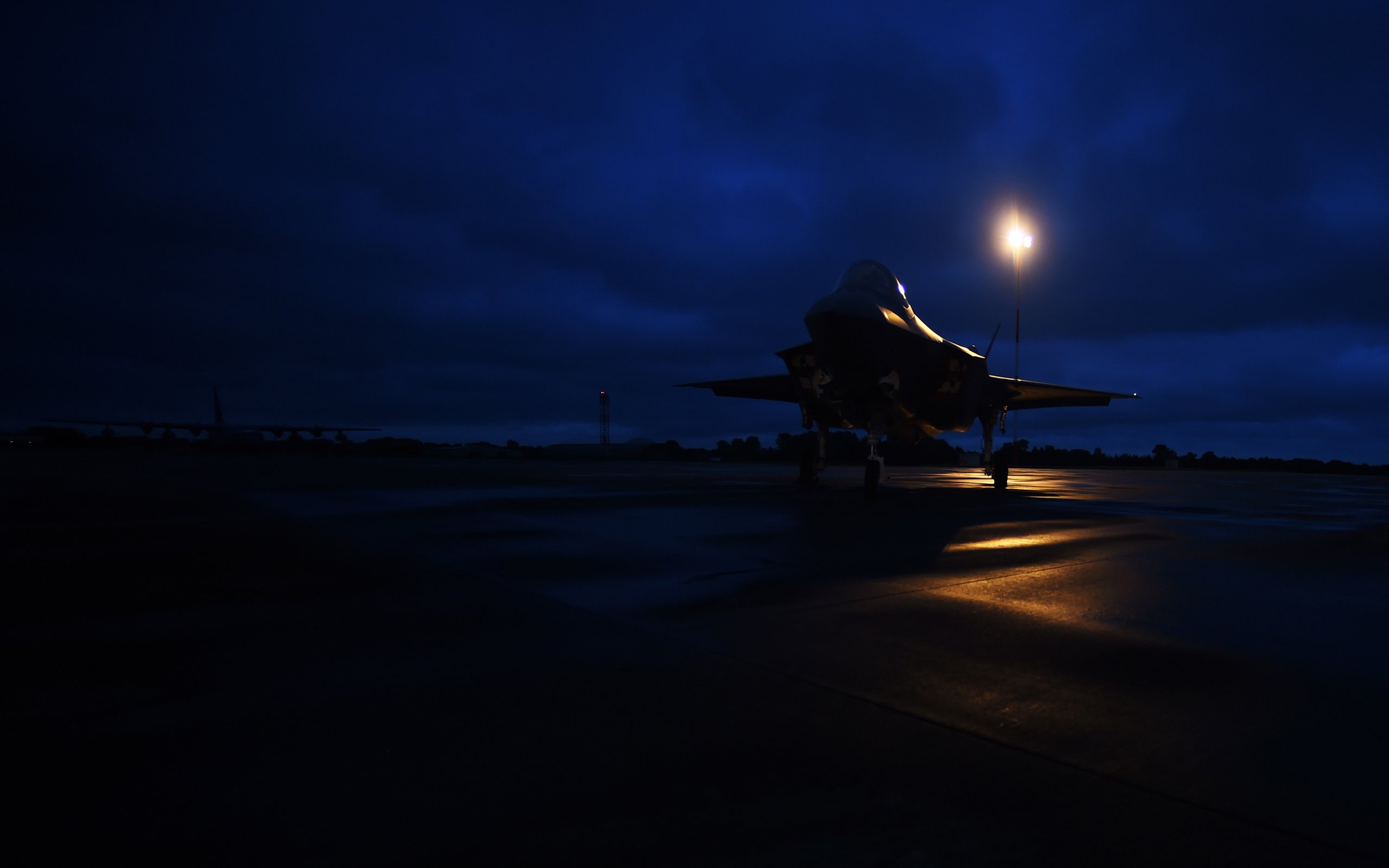 jet, Night, Military Wallpaper