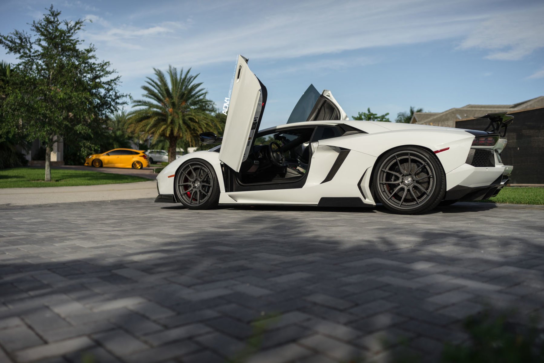 adv1, Wheels, Lamborghini, Aventador, Lp700, Cars, Supercars, White Wallpaper