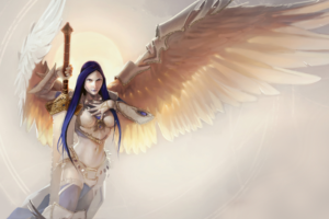 angel, Wings, Sword